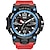 お買い得  デジタル腕時計-smael 男性スポーツ腕時計デュアルディスプレイアナログデジタル LED 電子クォーツ腕時計防水水泳軍事時計