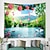 cheap Landscape Tapestry-Wall Tapestry Art Decor Blanket Curtain Picnic Tablecloth Hanging Home Bedroom Living Room Dorm Decoration Nature Landscape Forest Tree River Animal