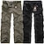 economico Pantaloni cargo-Per uomo Pantaloni cargo Pantaloni Pantaloni da paracadute Multi tasca Tinta unica Lunghezza intera Ufficio Per uscire Cotone Di tendenza Streetwear Erba verde militare Verde terroso Media elasticità