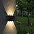 Недорогие наружные настенные светильники-наружный/внутренний настенный светильник ip65 водонепроницаемый светодиодный алюминий, 6 Вт 3000k вверх и вниз теплое белое освещение наружный изогнутый настенный светильник с двойной головкой для спальни гостиной лестницы (черный/белый)