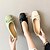 cheap Women&#039;s Flats-Women&#039;s Flats Comfort Shoes Outdoor Office Daily Bowknot Flat Heel Square Toe Elegant Casual Minimalism Walking Shoes PU Leather PU Loafer Solid Color Solid Colored Black Green Beige