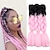 cheap Crochet Hair-Crochet Hair Braids Jumbo Box Braids Pink Synthetic Hair 24 inch Braiding Hair 5 Pieces