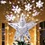 cheap Christmas Lights-Pentagram Projection Tree Top Star Home Decor Room Decor Christmas Tree Topper Lighted with Rotating Snowflake Projector 3D Hollow Glitter