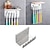 billige Tandbørsteholdere-multifunktion tandbørsteholder med mobiltelefon opbevaringshylde rustfrit stål vægmonteret sølvfarvet 1 stk