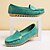 abordables Chaussures sans lacet et mocassins femme-Femme Slip-Ons Chaussures de confort Extérieur du quotidien Talon Plat Bout rond basique Casual Marche Cuir Nubuck Mocassins Couleur Pleine Noir Jaune Vert