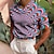 abordables polos homme col cubain-Homme POLO Tee Shirt Golf 3D Print Col rabattu Noir Bleu Violet Vert Arc-en-ciel 3D effet Casual du quotidien Manche Courte Imprimer Bouton bas Vêtement Tenue Mode Design Décontractées Respirable