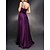 cheap Party Dresses-Women&#039;s Party Dress Satin Dress Shift Dress Long Dress Maxi Dress Lake blue Red Purple Pure Color Sleeveless Winter Fall Autumn Ruched Party One Shoulder Party Evening Party Spring Dress 2023 S M L XL