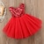 preiswerte Kleider-kinder kleinkind mädchen kleid 1-5 jahre einfarbig party performance urlaub pailletten schwarz rosa rot ärmellos basic schön süß kleider sommer