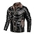 cheap Men’s Furs &amp; Leathers-Men&#039;s Faux Leather Jacket Durable Casual / Daily Daily Wear Vacation To-Go Single Breasted Turndown Comfort Leisure Jacket Outerwear Solid / Plain Color Pocket Coffee Black / Winter / Fall / Winter