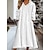 Χαμηλού Κόστους απλό φούτερ &amp; φορέματα με κουκούλα-γυναικεία φούτερ φλις φόρεμα χειμερινό φόρεμα λευκό φόρεμα midi φόρεμα λευκό μανίκι 3/4 καθαρό χρώμα τσέπη χειμερινό φθινόπωρο με κουκούλα casual μοντέρνο 2022 s m l xl 2xl 3xl