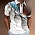 cheap Men&#039;s 3D Zipper Polo-Men&#039;s Polo Shirt Golf Shirt Gradient Turndown Blue Purple Green Coffee 3D Print Outdoor Street Short Sleeves Zipper Print Clothing Apparel Fashion Designer Casual Breathable