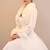 tanie Etole futrzane-sztuczne futro biały płaszcz otula damski bolerko okłady ślubne styl formalny utrzymuj ciepło ślubny długi rękaw w czystym kolorze na formalną zimę