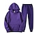 cheap Basic Tracksuits-Men&#039;s Tracksuit Sweatsuit Jogging Suits Black White Wine Navy Blue Purple Hooded Solid Color 2 Piece Sports &amp; Outdoor Daily Sports Basic Casual Big and Tall Spring Fall Clothing Apparel Hoodies