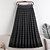cheap Midi Skirts-Women&#039;s A Line Midi Knit Black Brown Beige Gray Skirts Fall &amp; Winter Pleated Knitting Long Vintage Fashion Daily Holiday S M L