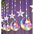 זול חוט נורות לד-כוכב ירח led וילון מחרוזת אור 3 מ&#039; מובארק רמדאן קישוטי לבית אסלאם מוסלמי ציוד מסיבה לאירוע תפאורה