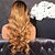 cheap Human Hair Lace Front Wigs-Unprocessed Virgin Hair 13x4 Lace Front Wig Middle Part Brazilian Hair Body Wave Multi-color Wig 130% 150% Density with Baby Hair Color Gradient Ombre Hair Natural Hairline Pre-Plucked For wigs for