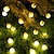 baratos Mangueiras de LED-Mini globo luzes de corda de led solar luzes de corda de fadas à prova d&#039;água 12m 7m 6.5m 8 modos de iluminação ao ar livre decoração de jardim luz árvore de natal luzes penduradas varanda quintal