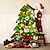voordelige Kerstcadeauverlichting-Vilt Kerstboom met 40 LEDs DIY Wandhangende Kerstboom met Ornamenten Montessori-geïnspireerde Kerstactiviteit 30 Losse Decoraties voor Feest Ambacht Deur  Thuisdecoratie