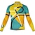 tanie Męskie koszulki-21Grams Męskie Koszulka rowerowa Długi rękaw Rower Top z 3 tylnymi kieszeniami Kolarstwo górskie Kolarstwie szosowym Oddychający Szybkie wysychanie Odprowadza wilgoć Odblaskowe paski Zielony Żółty