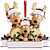 cheap Christmas Decorations-Christmas Tree Decorations Reindeer Family Cute Couple Deer Glitter Christmas Hat Traditional Rudolph Assorted Christmas Pendant Cute Deer Festive Winter Gift
