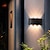voordelige buiten wandlampen-buiten/binnen wandlamp ip65 waterdicht led aluminium, 6w 3000k op en neer warm witte verlichting buiten dubbelkops gebogen wandlamp voor slaapkamer woonkamer trap (zwart/wit)