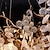 baratos Candeeiros de Lustre-lustres de led luxo moderno, cristal de ouro de 60 cm para interiores de casa, cozinha, quarto, arte em ferro, ramo de árvore, lâmpada criativa, luz 85-265 v
