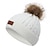 זול כובעי בית-כובע פוף חורף לילדים, כובע סקי עבה מרופד צמר חם לילדים עם פונפון לבנים בנות