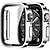 お買い得  スマートウォッチ用ケース-スクリーンプロテクター付き時計ケース と互換性があります Apple Watch Ultra 49mm / Series 8 7 41mm 45mm / Series 6 5 4 SE 40mm 44mm 傷つきにくい オールアラウンドプロテクティブ 耐衝撃 強化ガラス 腕時計 カバー