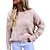 cheap Sweaters-Women&#039;s Pullover Sweater Jumper Ribbed Knit Knitted Crew Neck Pure Color Outdoor Daily Stylish Casual Winter Fall Blue Pink S M L / Long Sleeve / Regular Fit / Going out