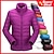 cheap Women&#039;s Active Outerwear-Women&#039;s Puffer Jacket Hiking Down Jacket Quilted Puffer Jacket Winter Outdoor Thermal Warm Windproof Fleece Lining Breathable Outerwear Winter Jacket Trench Coat Fishing Climbing Beach Lake blue Navy