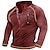 cheap Basic Sweatshirts-Men&#039;s Sweatshirt Pullover Tactical Black Burgundy Blue Brown Green Henley Collar Henley Solid Color Going out Vintage Streetwear Casual Winter Fall &amp; Winter Clothing Apparel Hoodies Sweatshirts  Long
