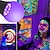 abordables Bombillas LED tipo globo-2 piezas 1 pieza LED NEGRO UV bombilla de luz púrpura de Halloween 9,5 W reemplazo de bombilla negra hasta 100 W luz negra nivel uva 385-400 nm A19 atmósfera espeluznante de Halloween