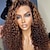 tanie Peruki koronkowe przednie z ludzkich włosów-100% dziewicze włosy brazylijska koronkowa peruka z przodu wstępnie oskubane brązowe kolorowe kręcone koronki przodu ludzki włos peruka z baby hair dla kobiet