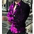 billiga grafiska skjortor för män-Herr Skjorta Grafisk skjorta Låga Nedvikt Ljusgul Gul Purpur Grön 3D-tryck Dagligen Helgdag Långärmad 3D-utskrift Button-Down Kläder Mode Designer Ledigt Andningsfunktion