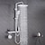 cheap Shower Faucets-Shower Faucet,Shower System Rainfall Shower Head System Set Handshower Included Multi Spray Shower Contemporary Painted Finishes Mount Outside Ceramic Valve Bath Shower Mixer Taps