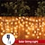 abordables Tiras de Luces LED-Carámbano luces de cadena luces de navidad decoraciones al aire libre 3x0.8m solar led garland cortina luz exterior interior 8 modos con control remoto para fiesta boda