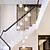 preiswerte Kronleuchter-Kronleuchter LED-Kristall 10-Licht 35 cm Unterputzleuchten Wendeltreppe langer Kronleuchter Villa Treppenlicht Duplex-Kronleuchter 10-120 V / 220-240 V / g9