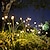 tanie Światła ścieżki i latarnie-1/2 sztuk lampy ogrodowe na energię słoneczną zewnętrzne światła kołyszące świetlik starburst ciepły biały kolor zmieniające światło rgb na podwórze patio ścieżka dekoracja kołyszące się, gdy wieje wiatr