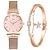 baratos Relógios Quartz-Pulseira feminina de cristal de luxo, relógios de quartzo, diamante fashion, relógio de quartzo feminino, vestido esportivo, mostrador rosa, relógio de pulso