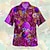 cheap Men&#039;s Hawaiian Shirt-Men&#039;s Shirt Summer Hawaiian Shirt Graphic Shirt Aloha Shirt Frog Turndown Green Purple Pink Red 3D Print Outdoor Street Short Sleeve Button-Down Clothing Apparel Designer Casual Hawaiian Comfortable
