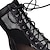 זול מגפי ריקוד-בגדי ריקוד נשים מגפי ריקוד נעלי טנגו מקצועי מגפיים סקסי אופנתי מגפיים שרוכים רשת מבוגרים שחור בז&#039;