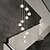 preiswerte Kronleuchter-Kronleuchter LED-Kristall 10-Licht 35 cm Unterputzleuchten Wendeltreppe langer Kronleuchter Villa Treppenlicht Duplex-Kronleuchter 10-120 V / 220-240 V / g9