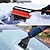 billige Rengjøringsverktøy til kjøretøy-snøbørste med bredere isskrape (4,73 bredde) snøfjerningsverktøy snøkost med ergonomisk komfortabelt skumgrep for biler lastebiler suvs frontrute