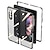abordables Carcasas Samsung-teléfono Funda Para Samsung galaxia Z Fold 5 Z Fold 4 Z Fold 3 Z Fold 2 adsorción magnética Dar la vuelta Espejo Transparente Transparente Vidrio Templado Metal