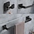 billige Badeværelsestilbehørssæt-badeværelse hardware sæt 4 stykker, sus304 rustfrit stål ombygget vægmonteret badeværelsestilbehør, inkluderer 2 morgenkåbekrog, 1 håndklædestang, 1 toiletpapirholder
