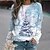 cheap Hoodies &amp; Sweatshirts-Women&#039;s Sweatshirt Pullover Streetwear Green Black Blue Graphic Christmas Tree Christmas Long Sleeve Round Neck S M L XL 2XL 3XL