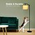 cheap Table&amp;Floor Lamp-Floor Lamp Multi Functional Living Room Optional Intelligent WIFI RGBCW Bulb and Adjustable Lever 60-71 inch High Gray Linen Lamp Bedroom Sun Shade Vertical Lamp
