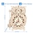 cheap Jigsaw Puzzles-Wood 3D Puzzles for Adults Wooden Owl Clock Mechnical Gear Model Kits Gift for Adults &amp; Teens (122 PCS)