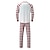 preiswerte Pyjamas-Familie Pyjamas Baumwolle Buchstabe Gestreift Heim Weiß Langarm Mama und ich Outfits Täglich Passende Outfits