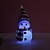 abordables Figurines de collection-led multicolore bonhomme de neige lumineux ornements pendentif de noël lampe en cristal de noël veilleuse joyeux noël cadeau noel marchandises